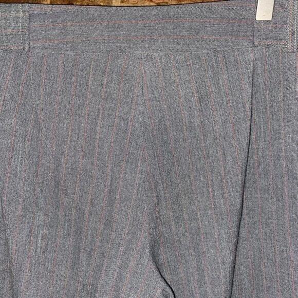 Luciano Dante Gray Striped Wide Leg Dress Pants Trousers Women's Size 10 - Picture 8 of 9